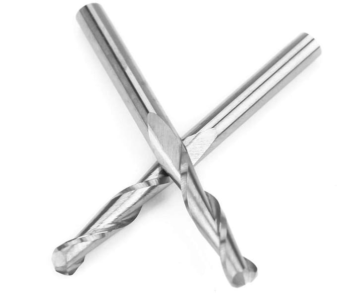 Dailygoods- Frezen 10 Stuks - Dubbele Fluit - Carbide CNC Bits - Snijden/Graveren - Wolfraamstaal - 3.175x17mm - Freesbits