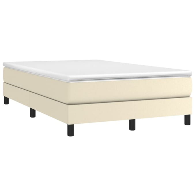 vidaXL - Boxspring - bed - kunstleer - crèmekleurig - 120x200 - cm