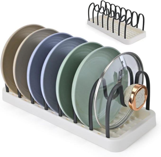 DailySupplies® Pannendekselhouder - Afdruiprek - Afdruipmat