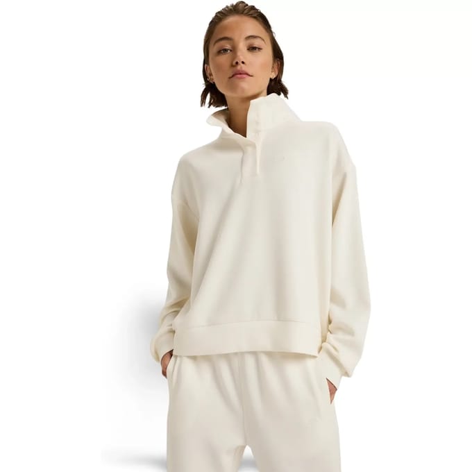 Roxy Rise & Vibe Sweet Sweatshirt Met Rits Beige S Vrouw