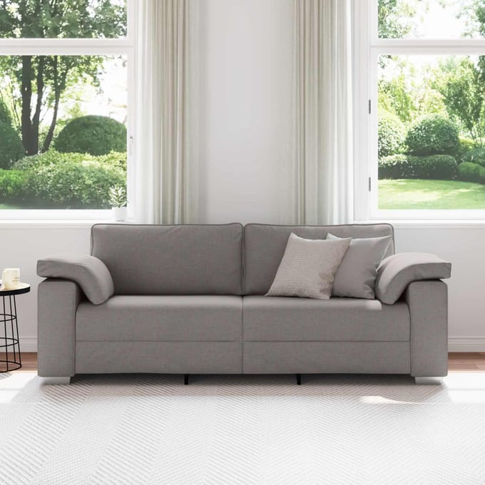 vidaXL - 3-Zits - Sofa - Taupe - 220 - cm - Stof