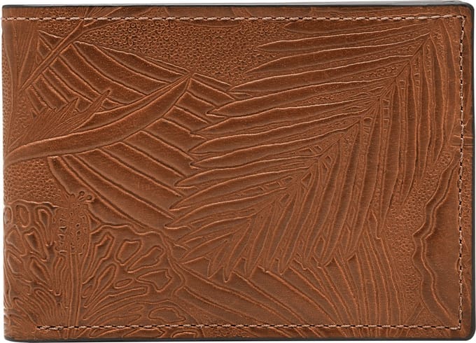FOSSIL Portemonnee Palmer FPW Bifold Wallet Dark Brown Bruine
