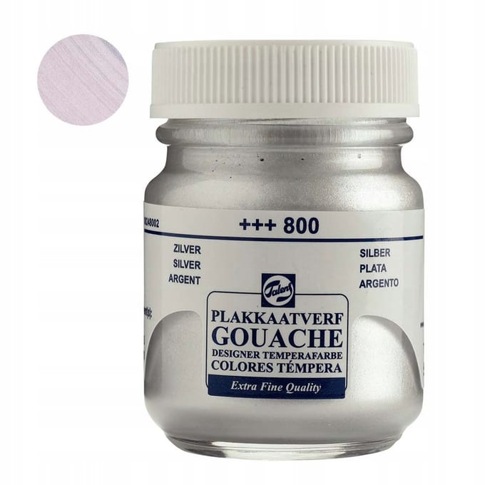 Talens Gouache Verf Extra Fijn 800 Zilver 50 ml