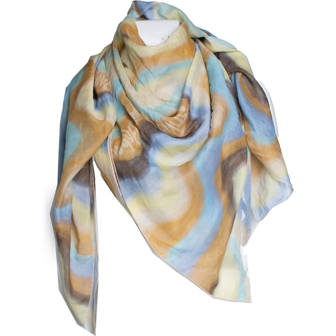 Jacquemus, Multicolor vierkante zijden en katoen sjaal