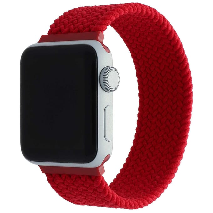 2+2 | Apple Watch Bandje - Nylon - Gevlochten Solo - Rood