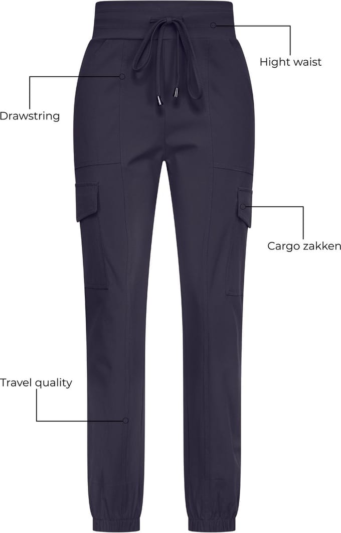 Mi Piace Travel Cargo Broek Dames - Navy - Maat S/36 - 202307