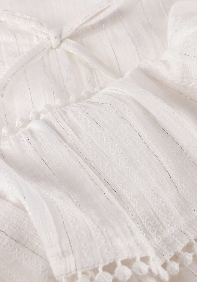 Ai&Ko Brecht Lurex Co 503 G Meisjes - Jurk - Wit - Maat 152