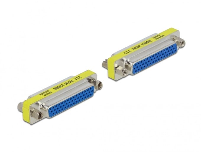 Delock 65202 VGA Adapter [1x D-sub stekker 50-polig - 1x D-sub bus 50-polig] Zilver Vergulde steekcontacten