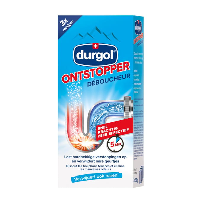 Durgol - Ontstopper Afvoerreiniger - 3x 50g