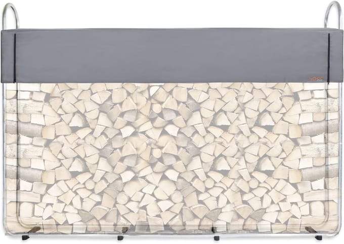 Houten Stapelrek Buiten Gepoedercoat Metaal Ventilerend