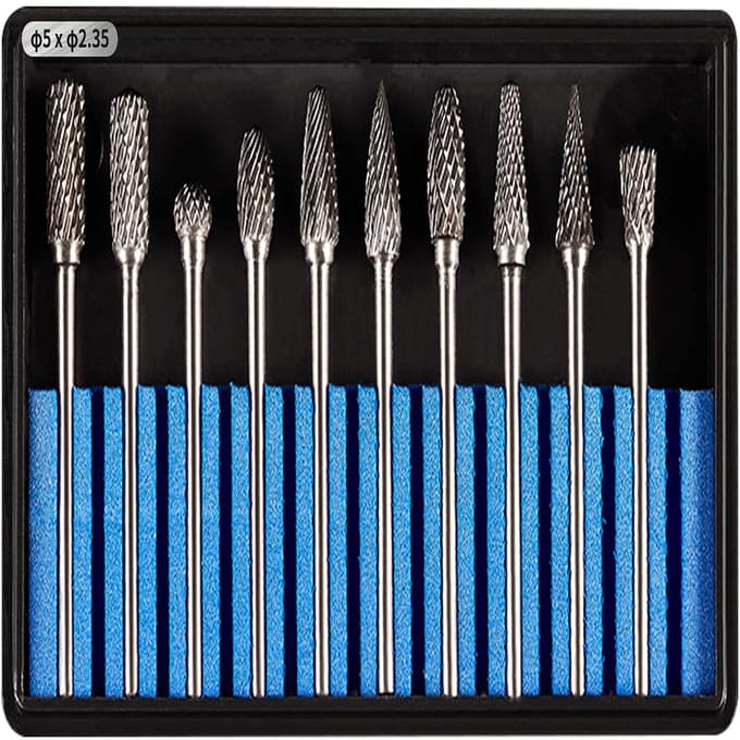carmdering - Frezensets –Frezensets- Frezen accesoires – Set van 10 frezen – Mini frezenset van Wolfaamcarbide – Multitool accessoiresset geschikt voor multitools