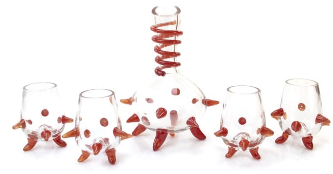 Loranto - 4 Glazen & Karaf set - Luxe Drink glazen - Europees glas