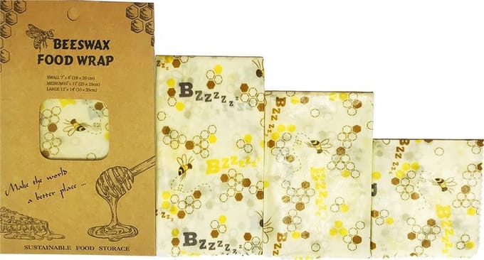 Nixnix® - Bijenwas wraps - Bijen - Doek - 3 stuks - Herbruikbaar