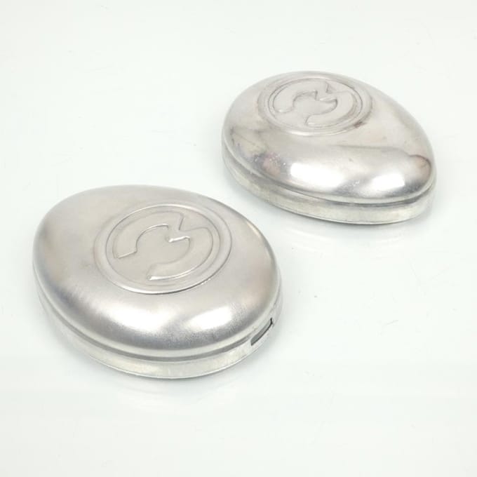 Paire de couvercle alu de boite à outils pour mobylette Motoconfort 50 AU76 Neuf