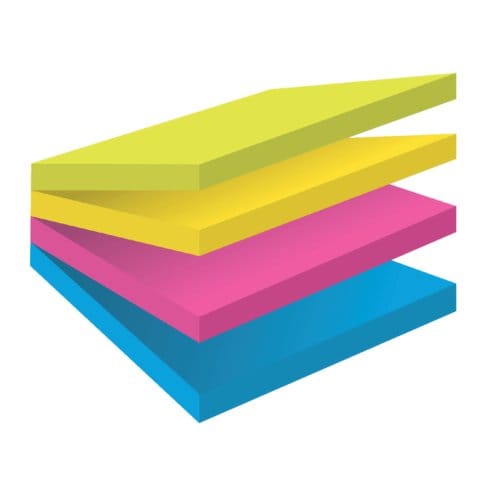 Memoblok Post-it 2014 Super Sticky 76x76mm smart kubus Rio 300 vel
