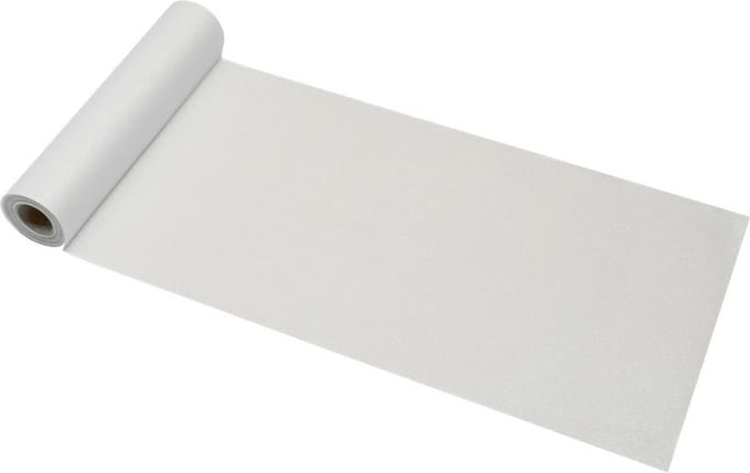 Chaks Tafelloper op rol - 2x - witte glitter - 30 x 500 cm - polyester