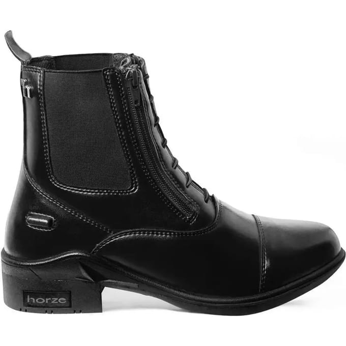 Horze Kingston lederen jodphurs met dubbele rits, dames, Black, 42