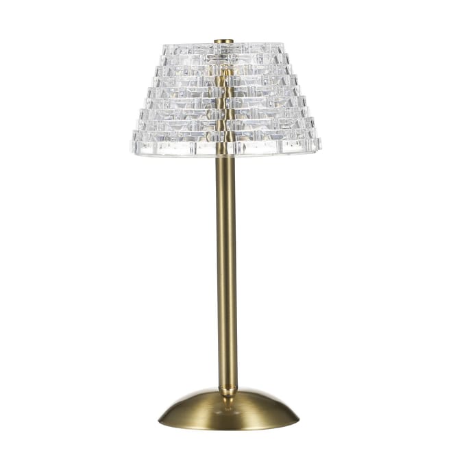 LED Draadloze Tafellamp Oplaadbare Bureaulamp Touchbediening 3 Lichtkleuren Traploos goud