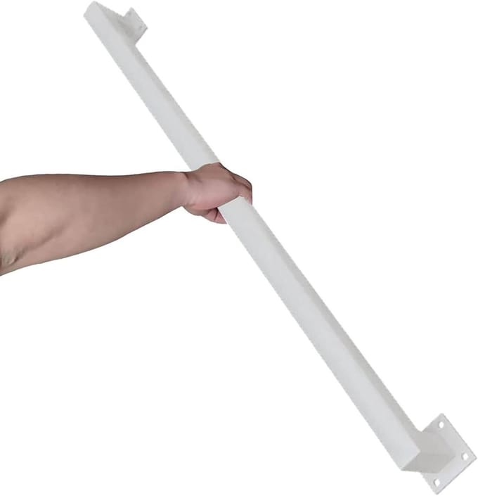 Trapleuning Metaal - Veiligheidsgreep Muursteun - Veilig Lopen - Smeedijzer Vochtbestendig - 280cm - Wit