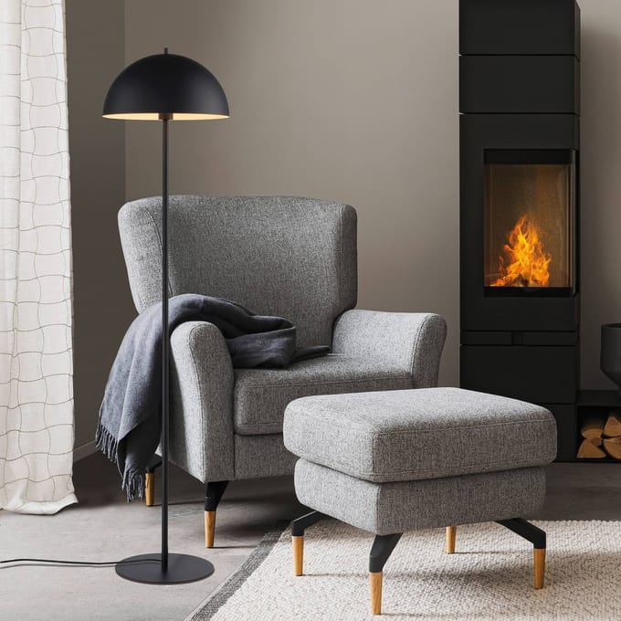 Schöner Wohnen vloerlamp Ali, zwart, ijzer, E27