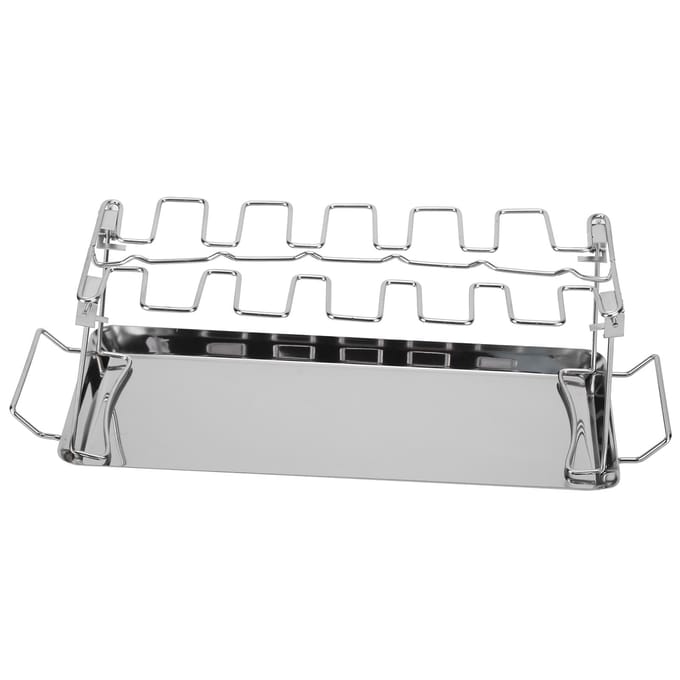 Kippenvleugel Poot Rek met Bakvorm Verticale Kippenpoot Grill voor Barbecue Accessoires white