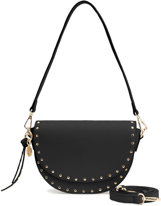 SEIDENFELT MANUFAKTUR Schoudertas Senja Saddle Bag Black Zwart