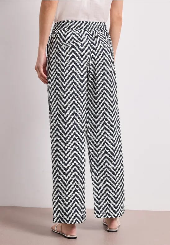 High Waist broek met wijde pijpen in Loose Fit