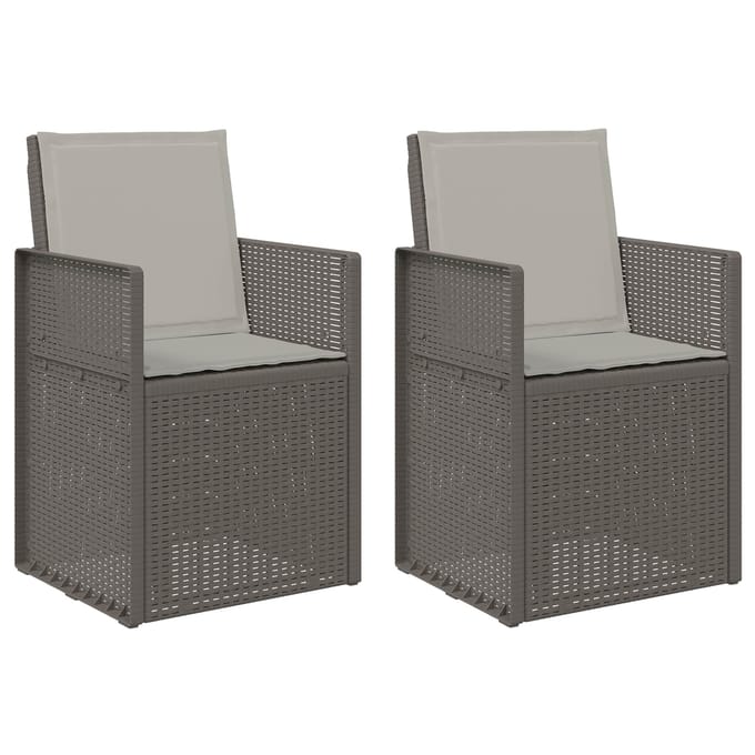 vidaXL - Tuinstoelen - 2 - st - Lichtgrijs - PP