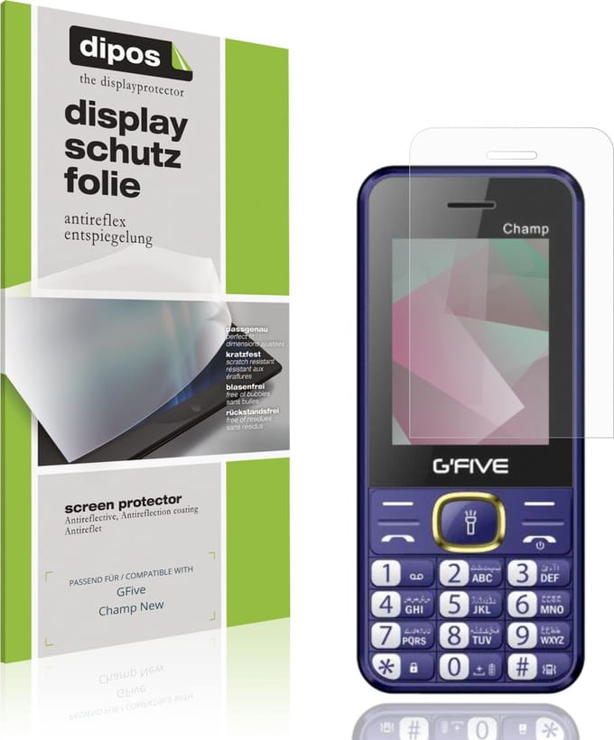 dipos – 4x Matte Beschermfolie geschikt voor GFive Champ New | Krasbestendige & antireflecterende Screenprotector Ultra-Thin