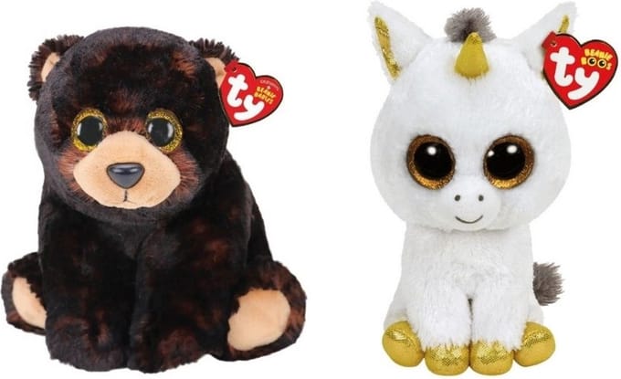 Ty - Knuffel - Beanie Buddy - Kodi Bear & Pegasus Unicorn