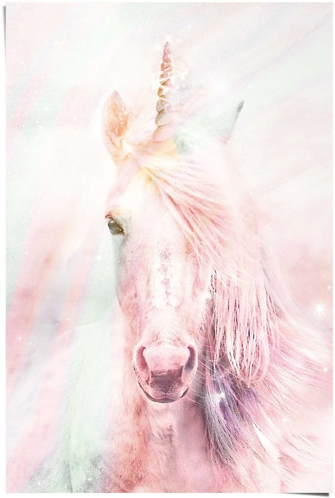 Poster Eenhoorn - 91,5 x 61 - Papier - REINDERS