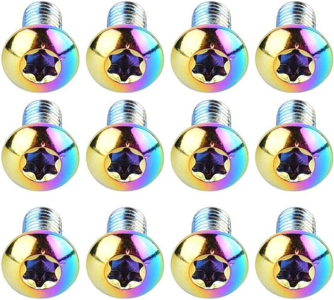 Bicycle Brake Screws voor Schijfrem Rotor - 12 Stuks T25 Schroeven, Fietsonderdelen, Multicolor