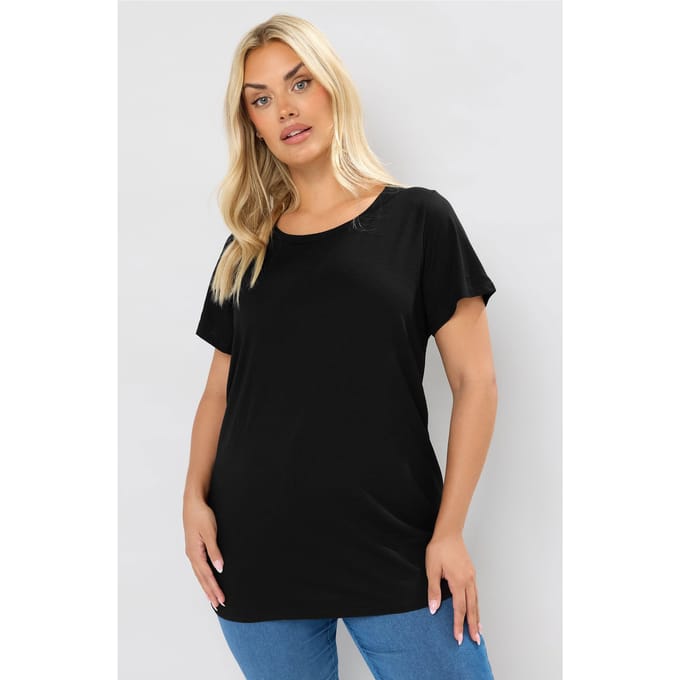Yours Tshirt Met Ronde Hals In Zwartsize Regular > 46