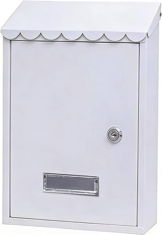 Brievenbus Beveiliging - Wandmontage Postbox - Post Veilig Opslaan - Grote Drop Box - 31 cm Lengte - Zwart