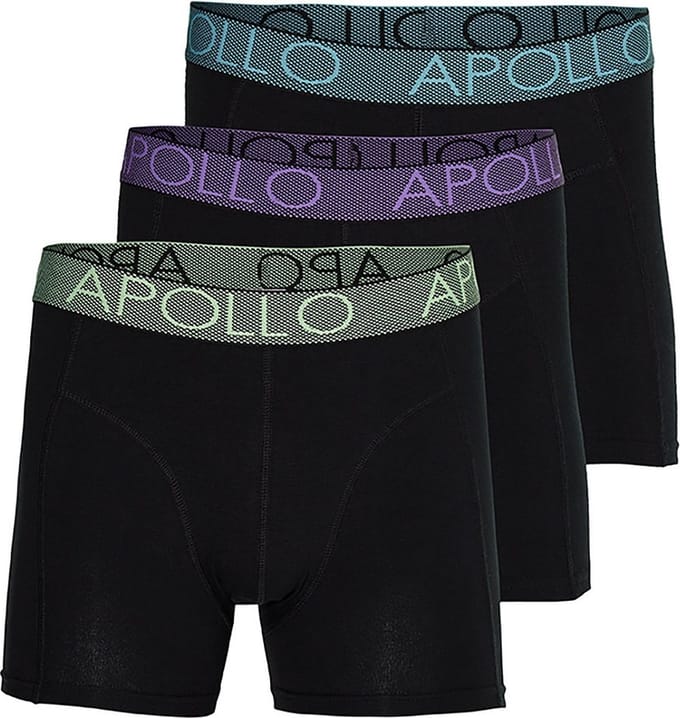 Apollo heren boxershorts - maat S - Black colours - 3-pack
