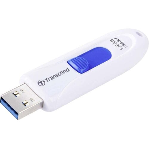 Transcend JetFlash® 790 USB-stick 128 GB Wit, Blauw TS128GJF790W USB-A 3.1 Gen 1
