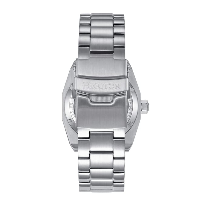 Heritor Automatic Elliott horloge met roestvrijstalen band - Zilver/Wit/Zilver