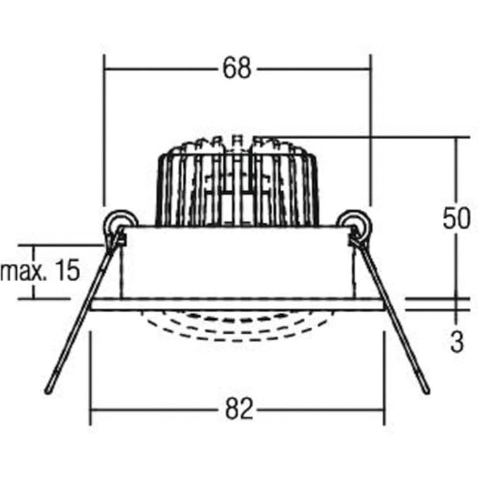Brumberg 38143633 38143633 LED-inbouwlamp LED Zonder 6 W