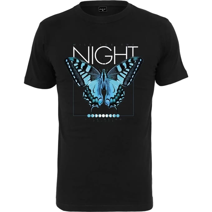 Mister Tee - 3 Butterflies Heren T-shirt - S - Zwart