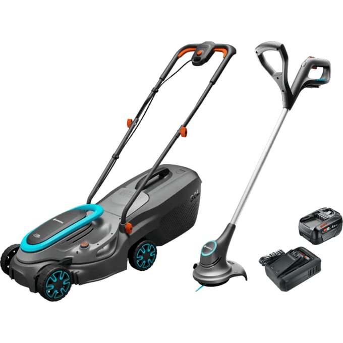 Gardena PowerMax 32/18V P4A Solo + SmallCut 23/18V P4A Solo + Bosch Starterset 18V 4,0 Ah