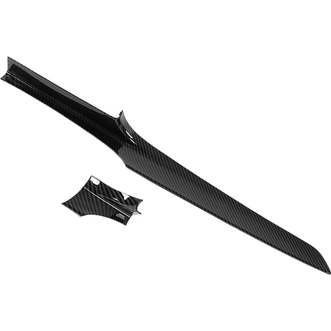 2 pièces Garniture de remplacement pour couvercle de tableau de bord de console centrale pour Mercedes-Benz Classe C W205 2015+ Carbon Fiber Pattern
