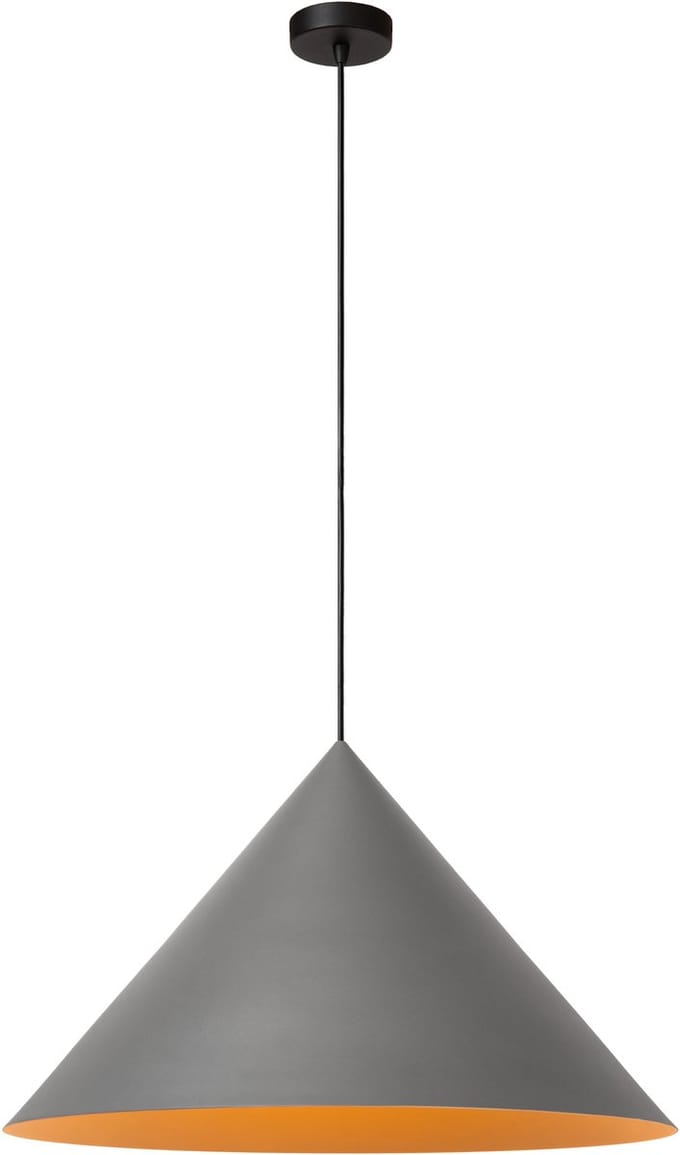 Lucide SPITZE - Hanglamp - Ø 60 cm - 1xE27 - Grijs - Vibes