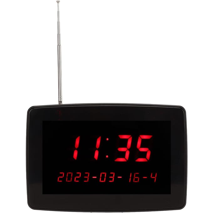Système d'appel d'infirmière sans fil pour soignant, 1 pour 18, étanche IPX4, volume à 30 niveaux, bouton d'appel pour UK Plug black