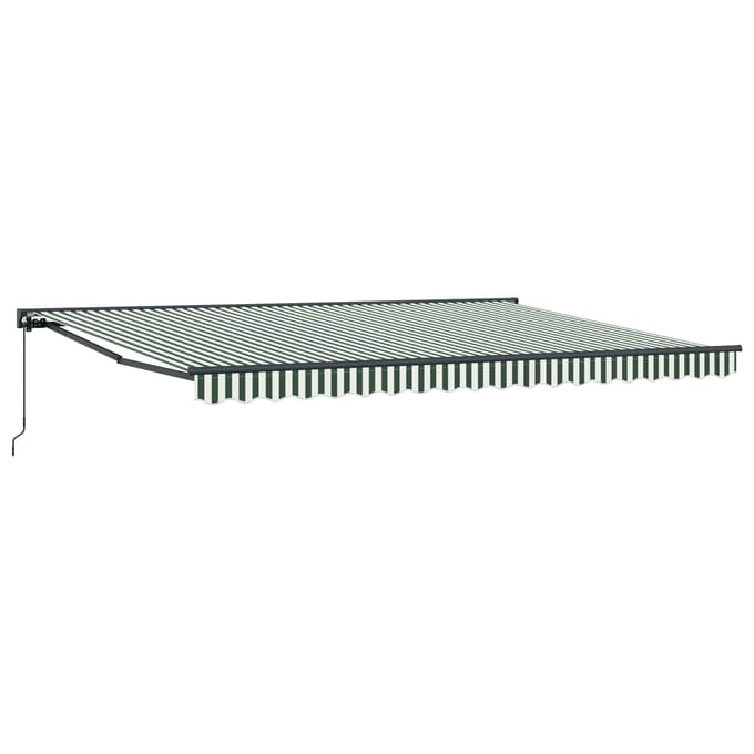 vidaXL Zijde Frame Groen en Wit 450 × 300 cm Polyester met PU-coating