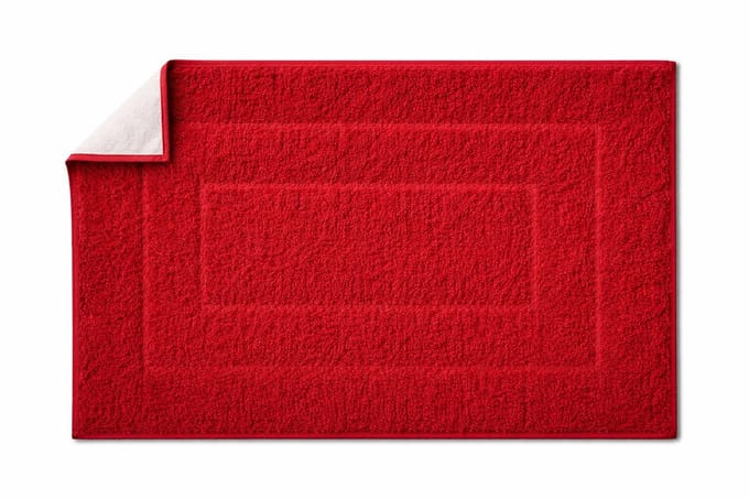 Olivivo - Badmat - Antislip - 80x50cm - Absorberende Badmat - Douchemat - Toiletmat - Rood