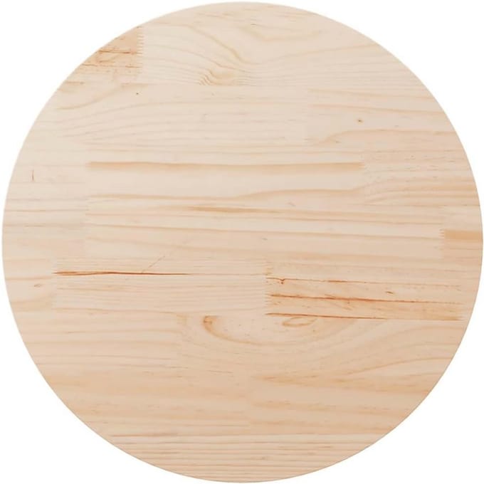 Ronde Houten Tafelblad Vervanging Massief Grenenhout 80 cm Diameter