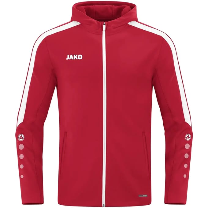 Jako Power Jas Met Kap Dames - Rood | Maat: 34
