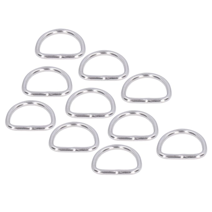 10 stuks Marine Grade D-ring RVS 316 Gelast Naadloos Bootaccessoires 4x30x22mm white