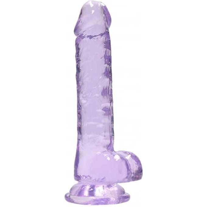 7" / 18 cm Realistic Dildo With Balls - Purple