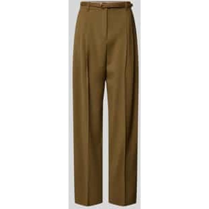 Wide leg broek van pure scheerwol